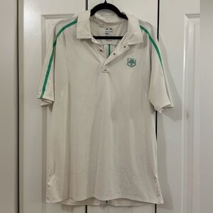Adidas Play Green Monogram Golf Polo Shirt Men’s size Large